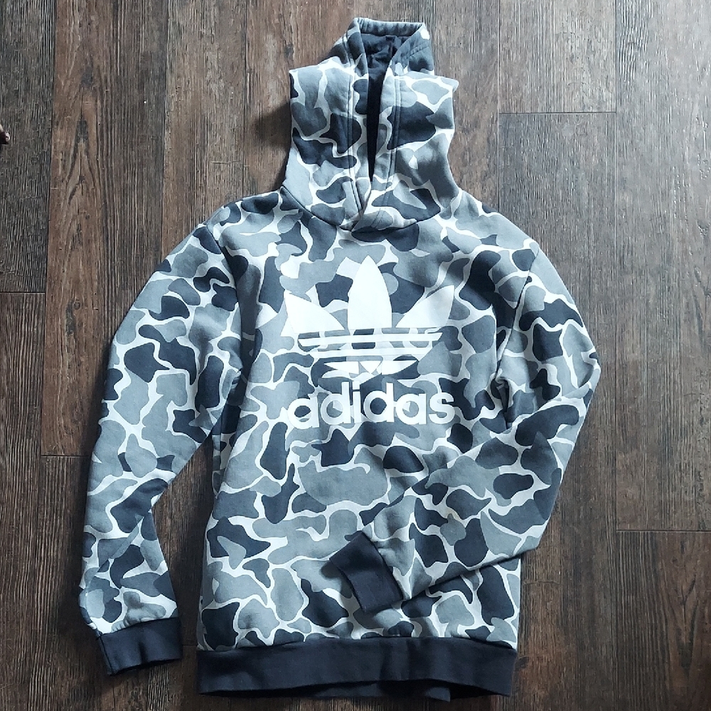 Adidas Gray Camouflage Hoodie